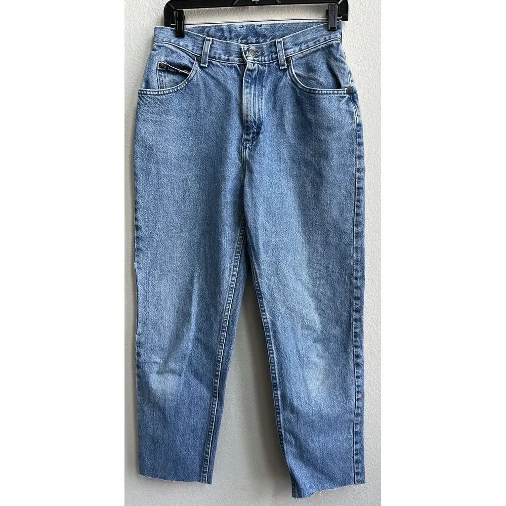 Vintage 80s‎ 90s Lee Jeans High Waist Tapered Mom USA Made Women 8 27x27
